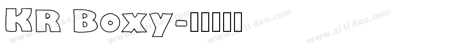 KR Boxy字体转换